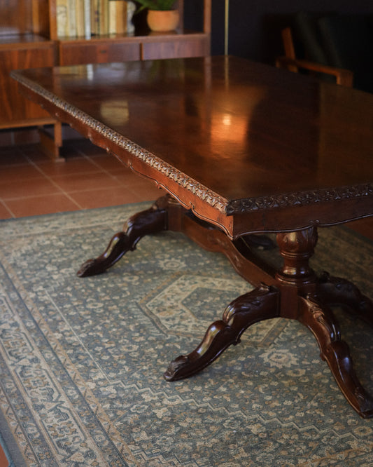 Hand-Carved 8-Seater Mahogany Dining Table