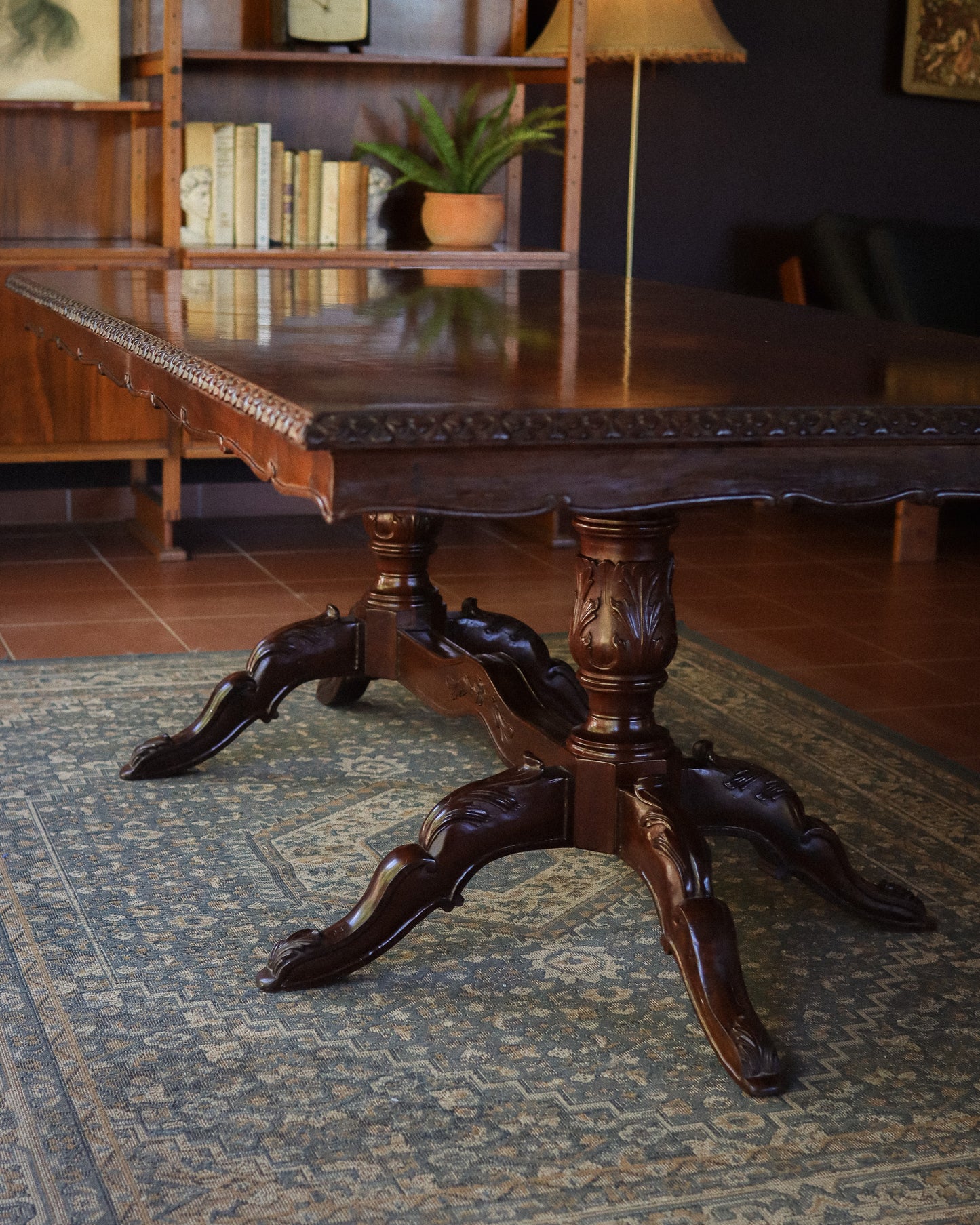 Hand-Carved 8-Seater Mahogany Dining Table