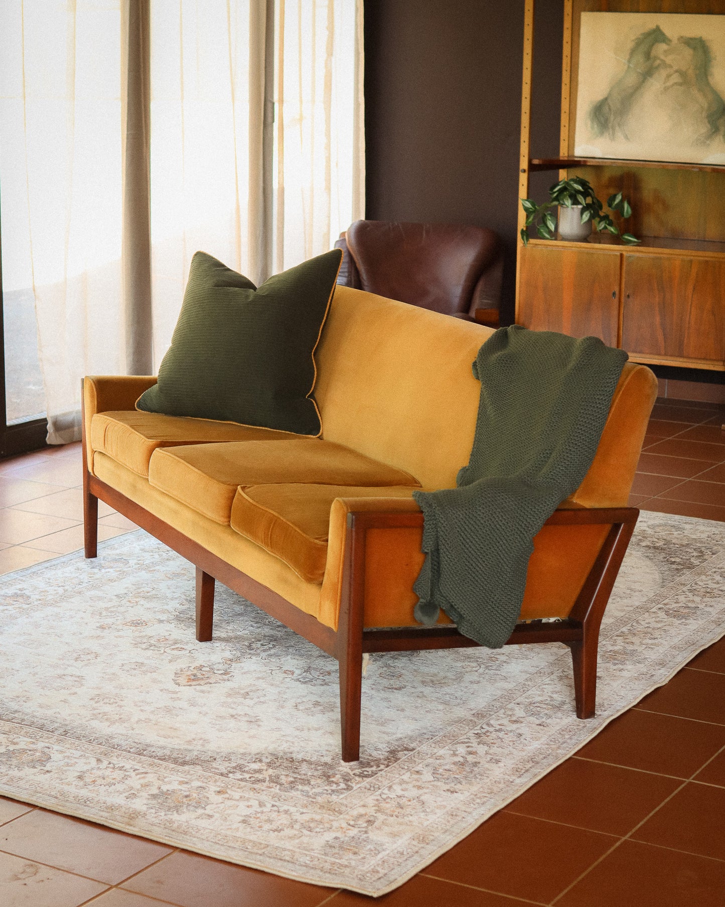 Mid-Century Three-Seater Couch