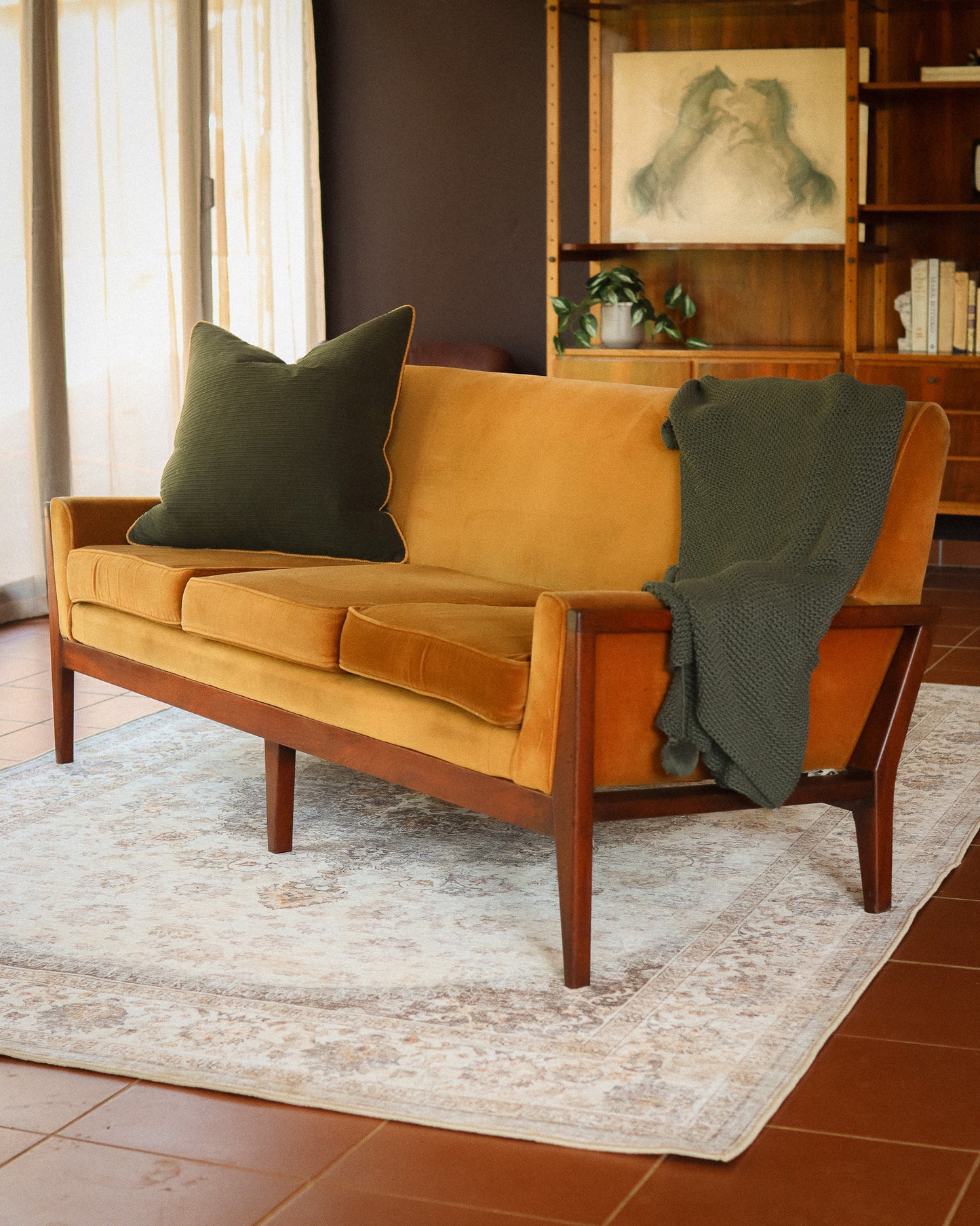 Mid-Century Three-Seater Couch