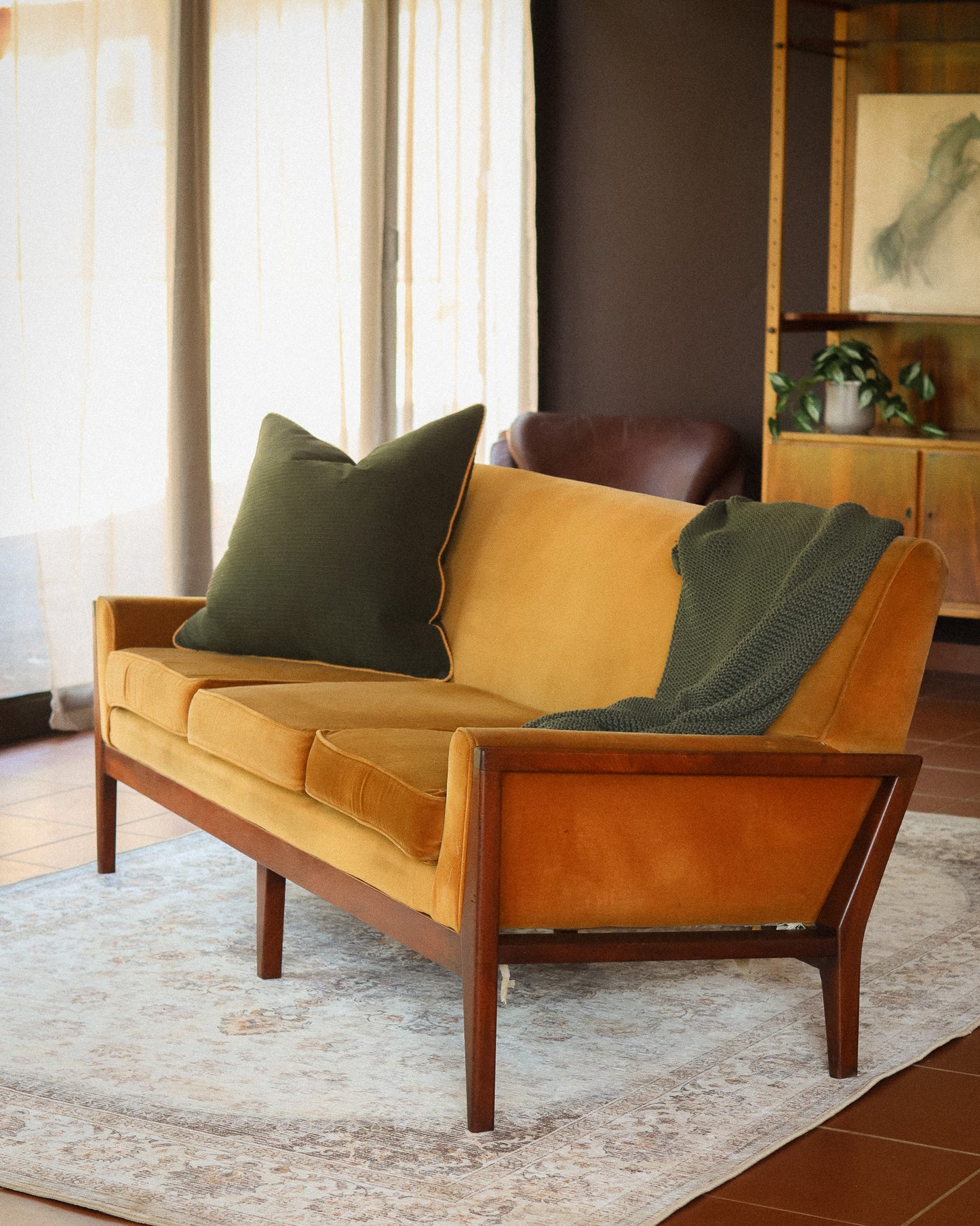 Mid-Century Three-Seater Couch
