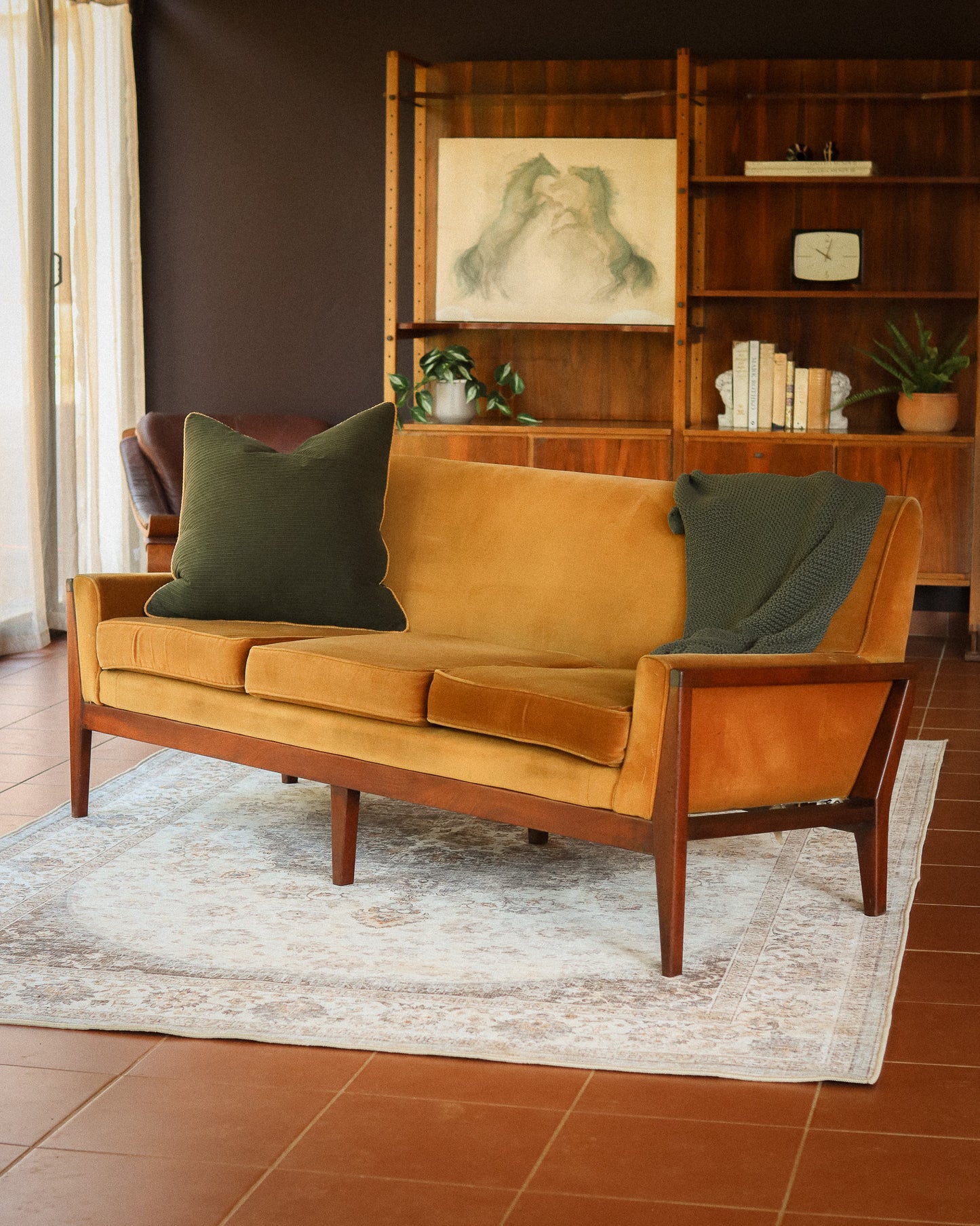 Mid-Century Three-Seater Couch