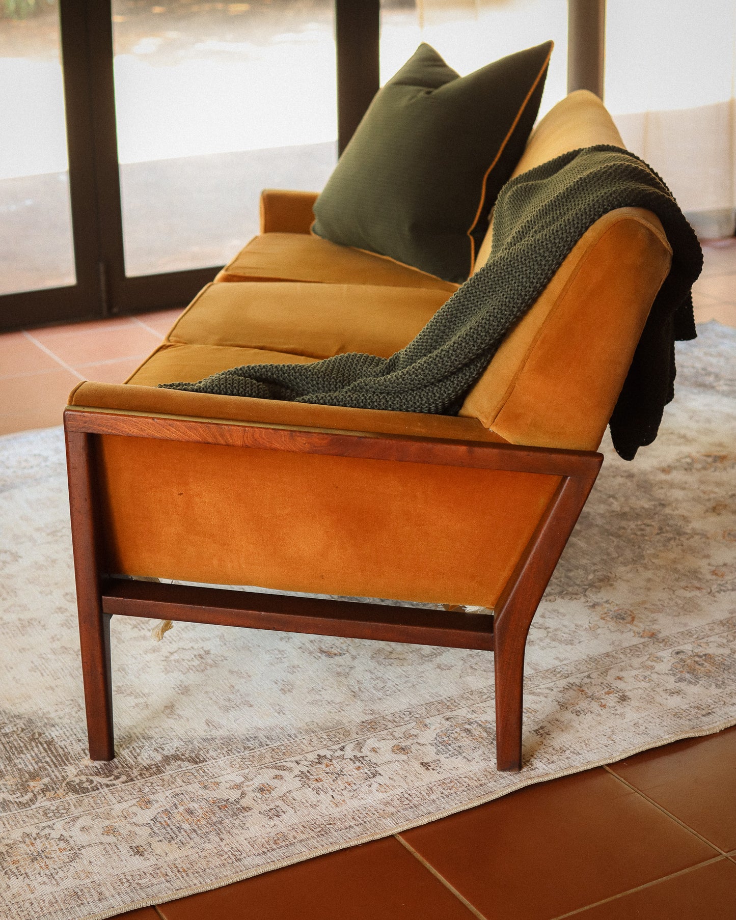 Mid-Century Three-Seater Couch