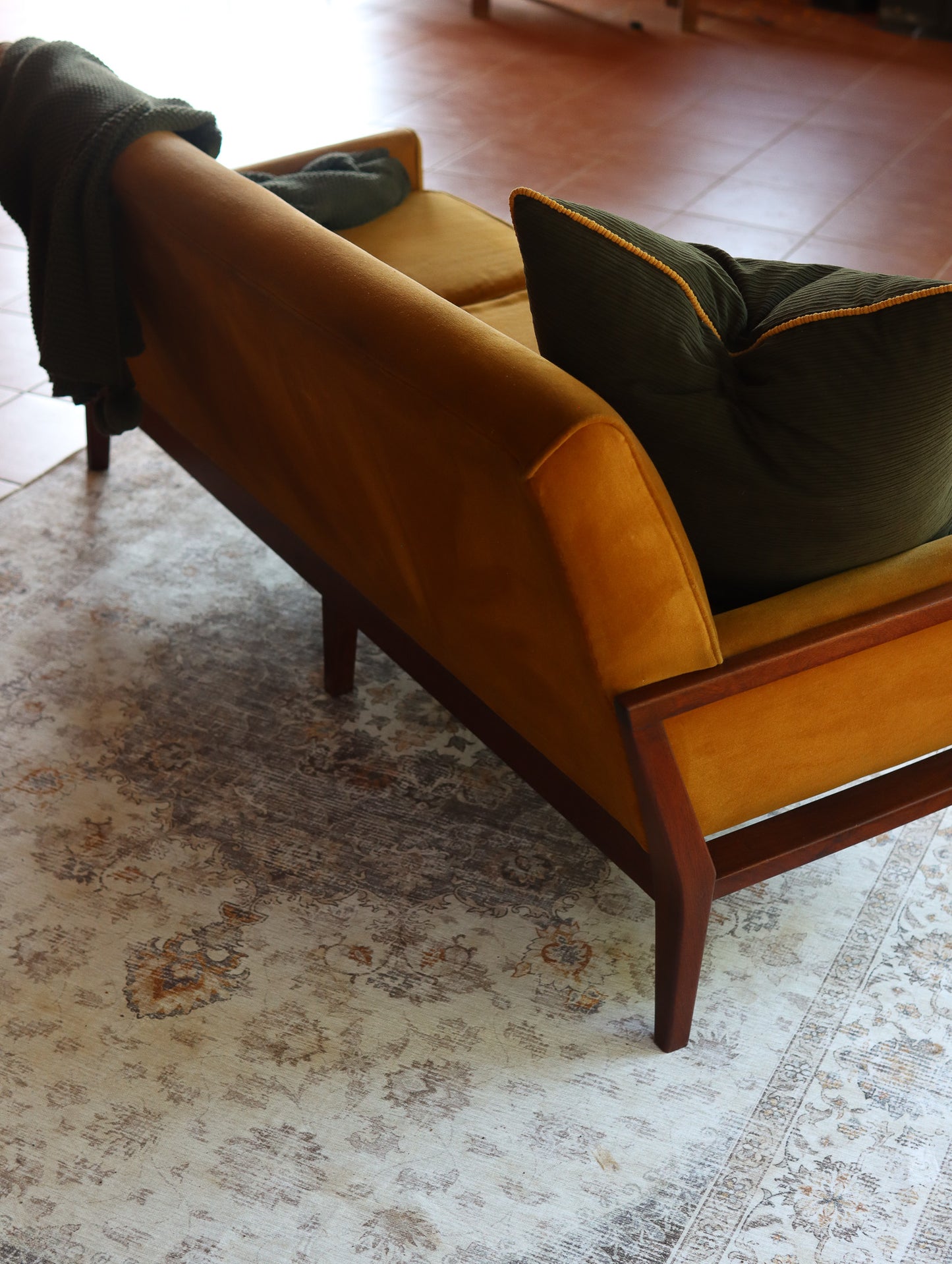 Mid-Century Three-Seater Couch