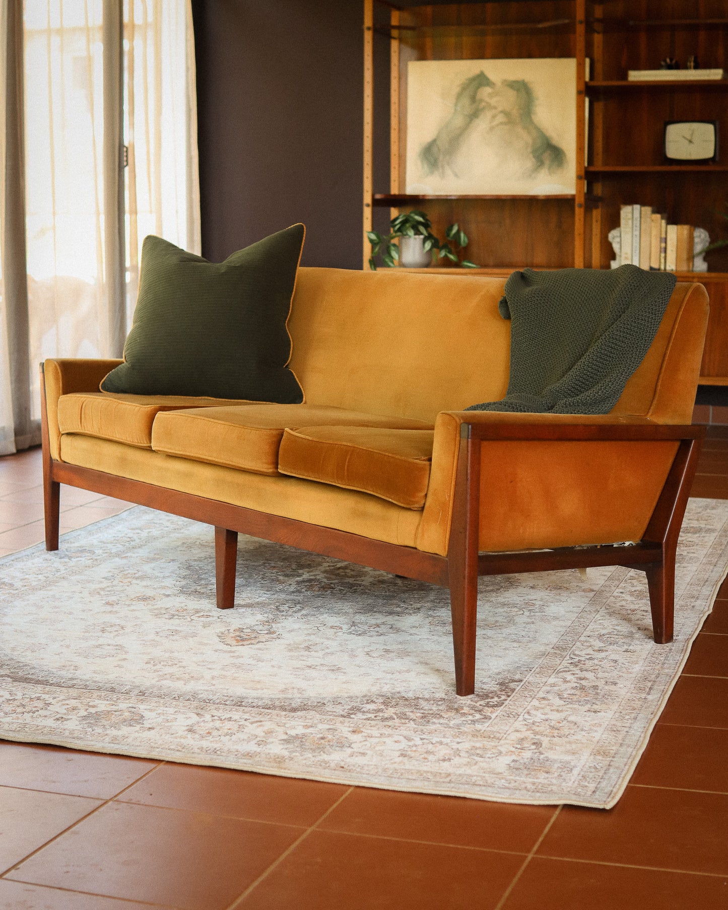 Mid-Century Three-Seater Couch