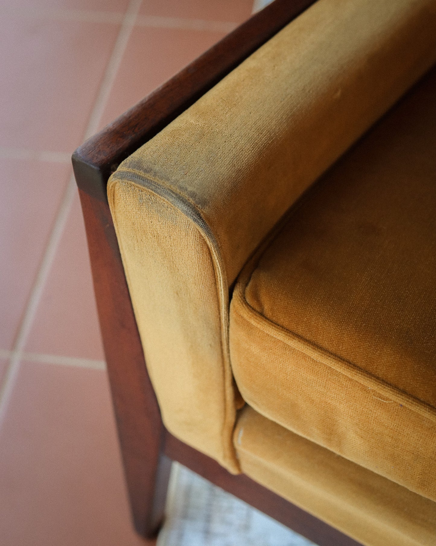 Pair of Mid-Century Velvet Armchairs