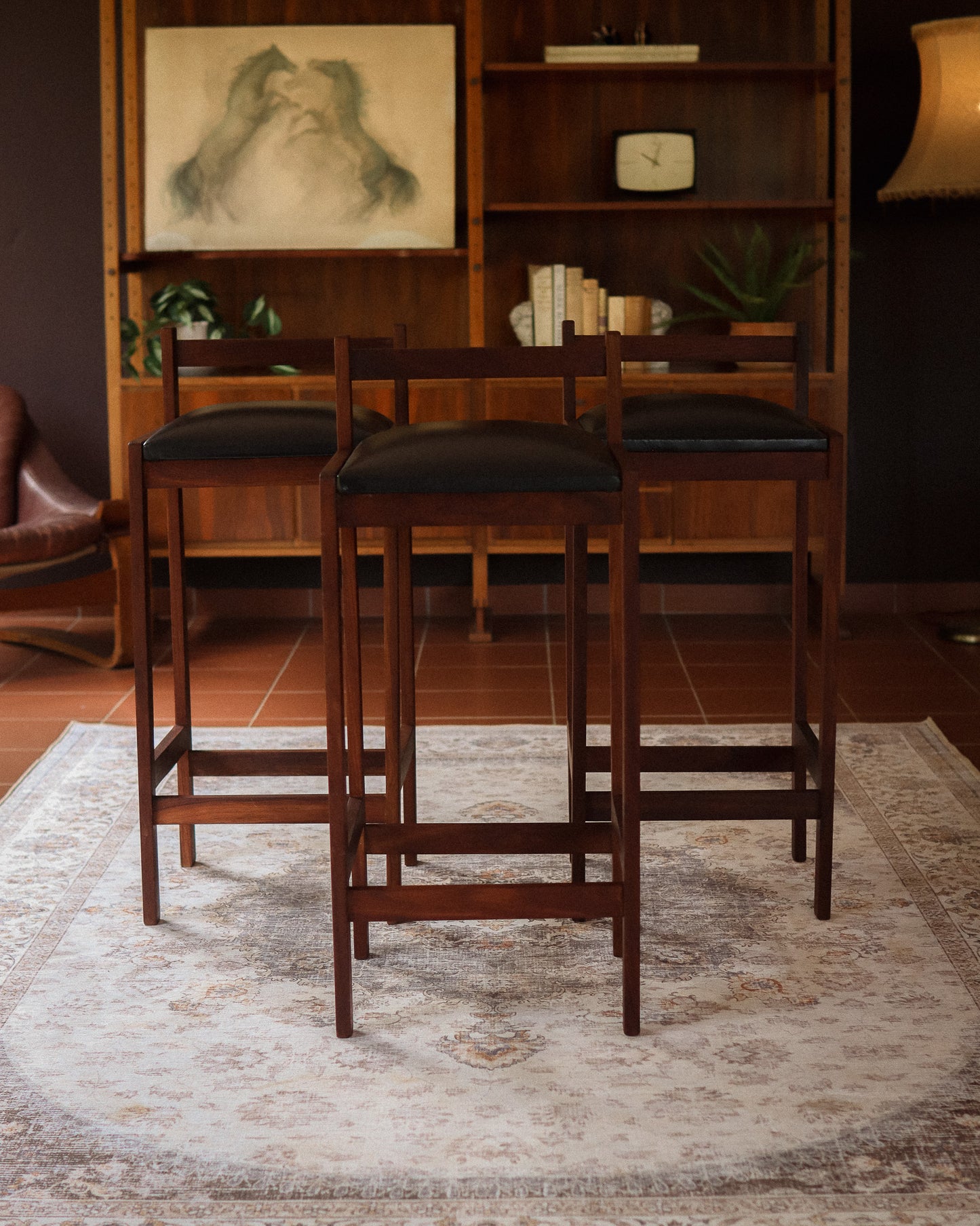 Mid-Century Three-Seater Bar Set