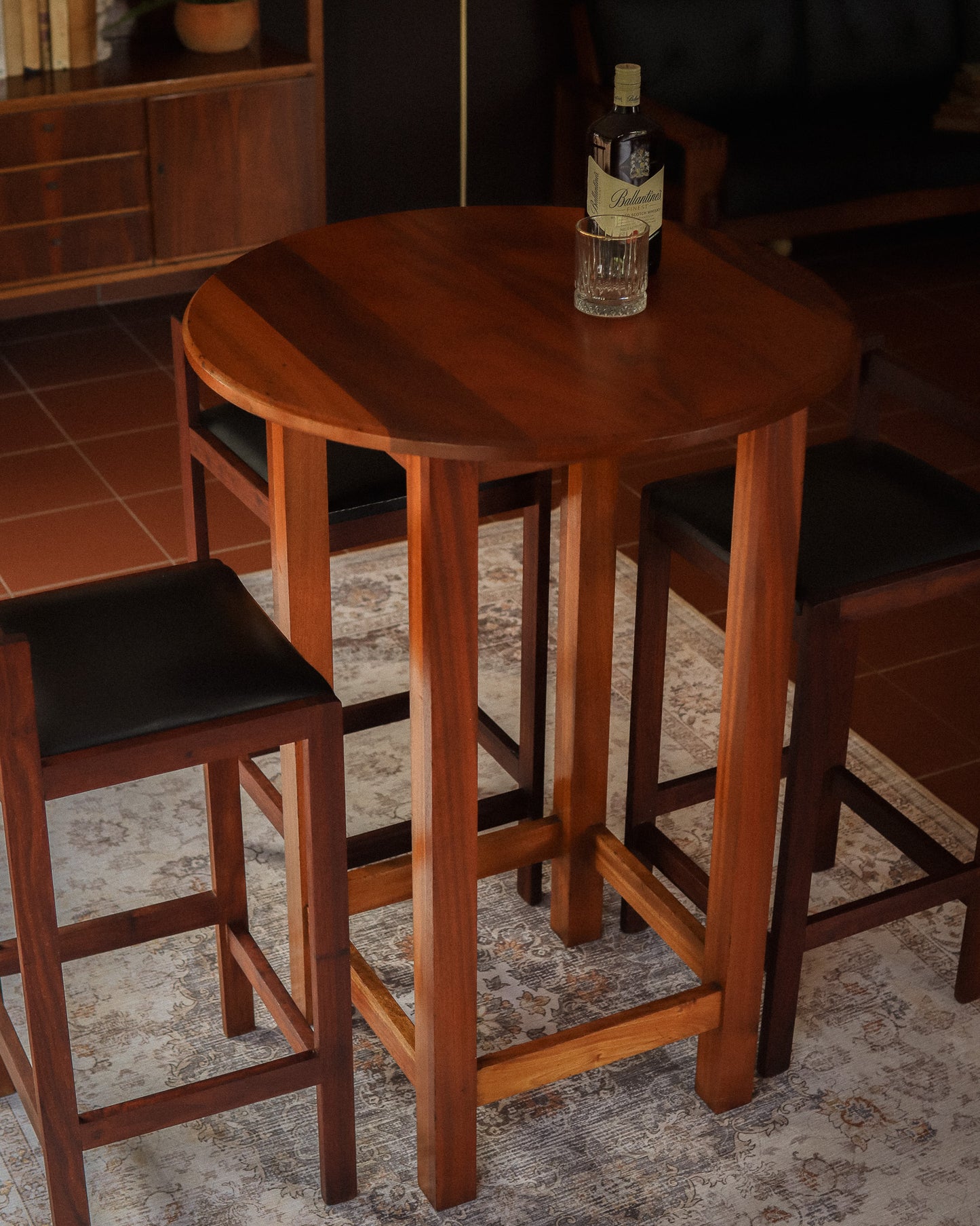 Mid-Century Three-Seater Bar Set