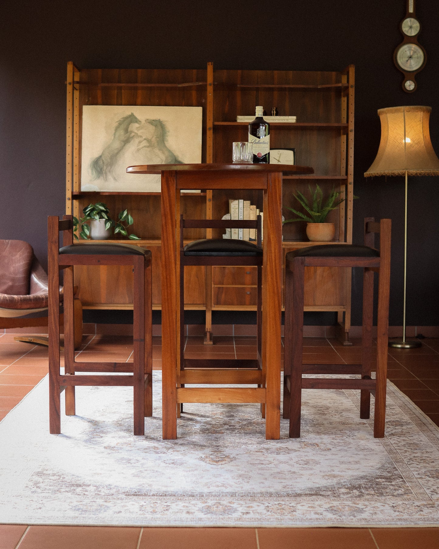 Mid-Century Three-Seater Bar Set