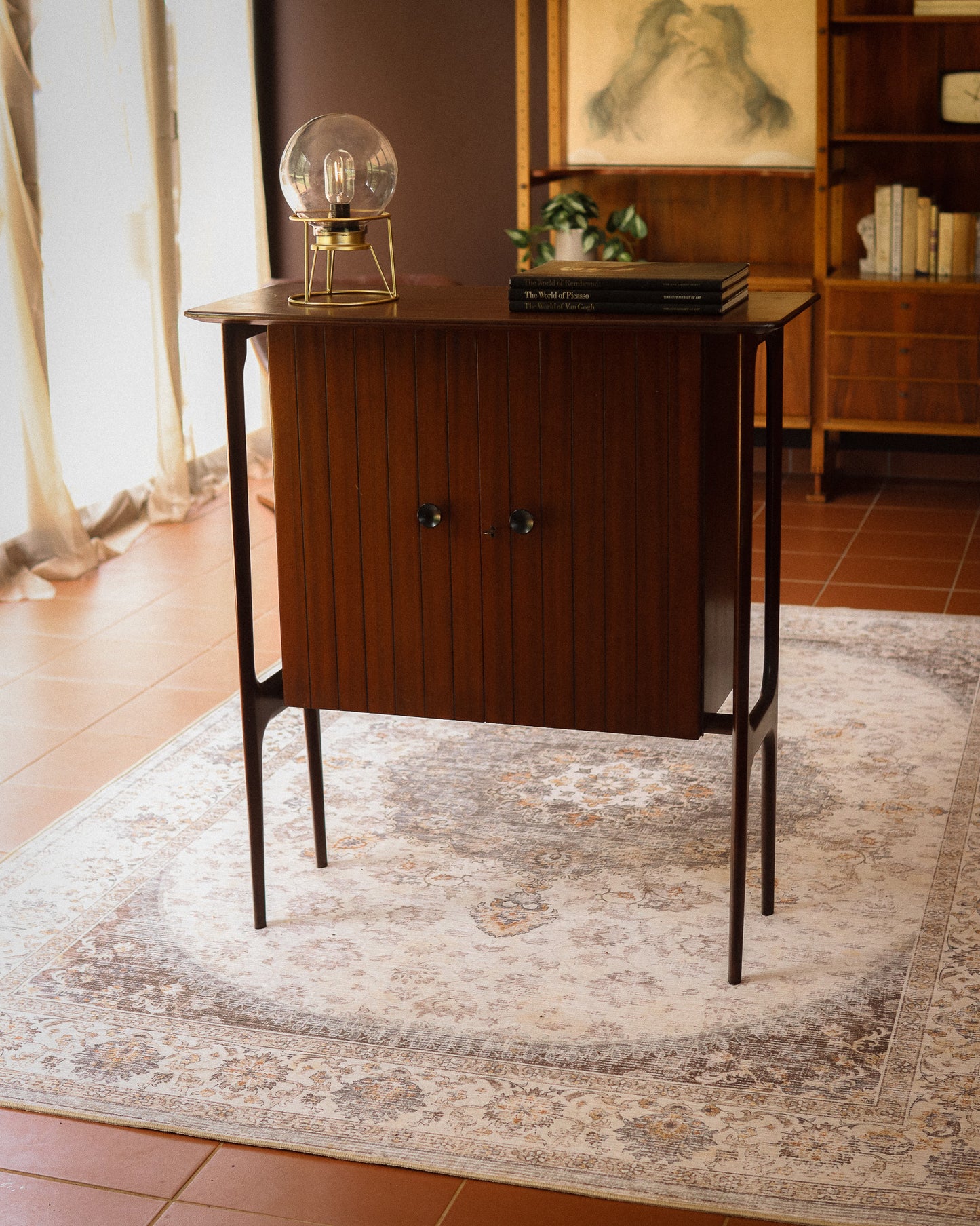 Unique Mid-Century Tall Drinks Cabinet