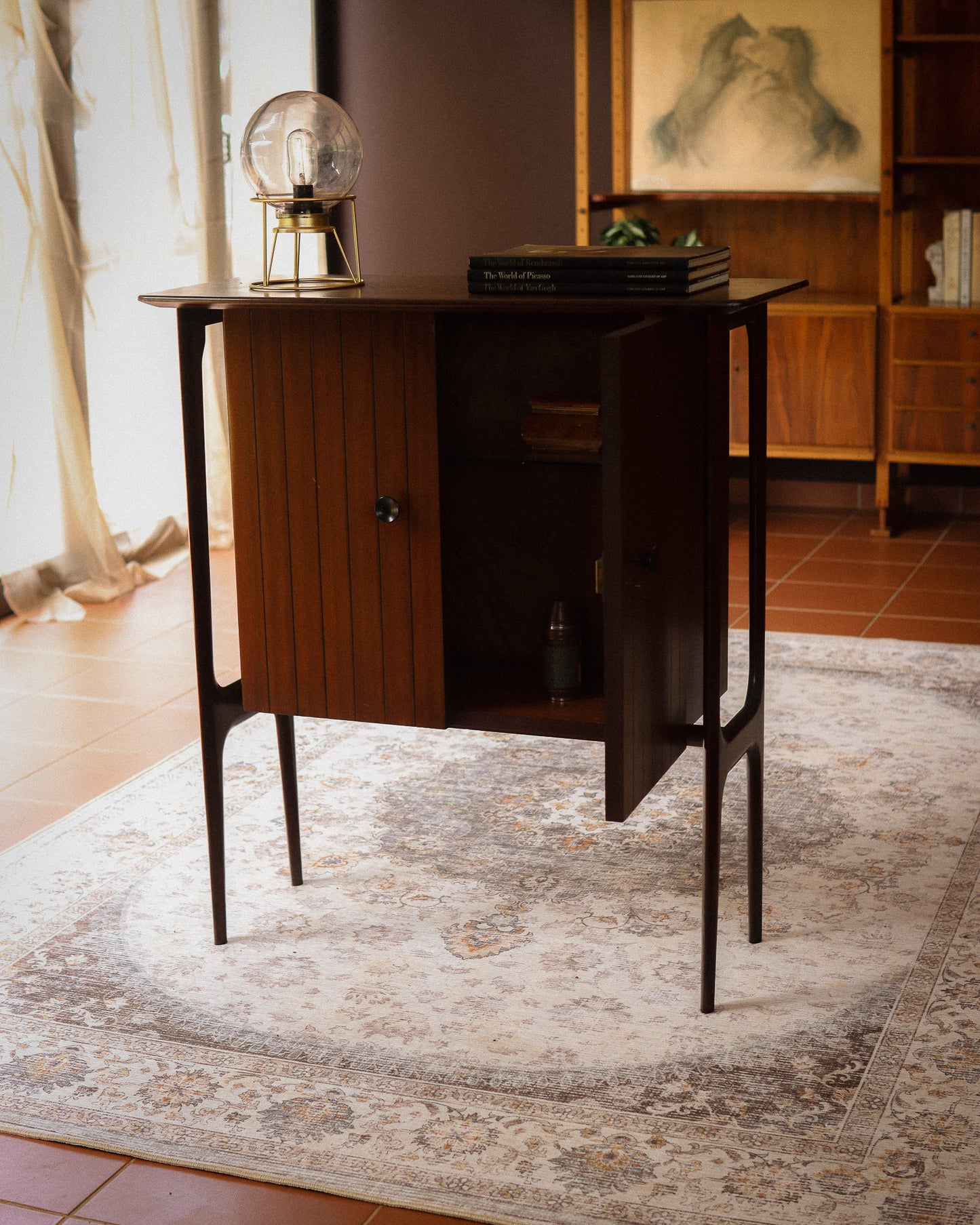 Unique Mid-Century Tall Drinks Cabinet