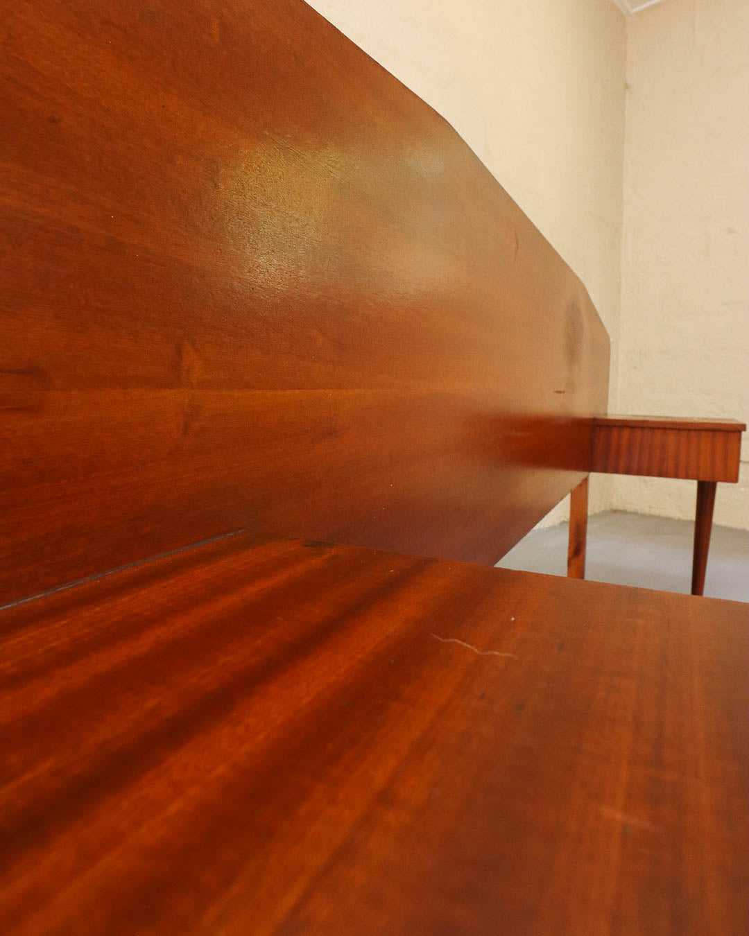 Mid-Century Double Headboard with Pedestals