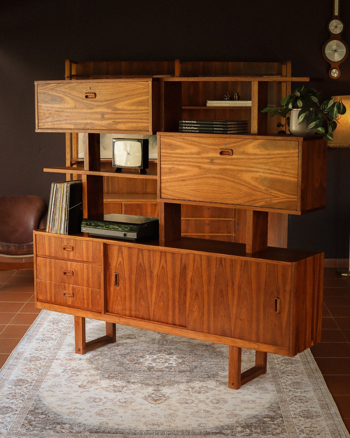 Mid-Century Kiaat Shelf Unit/Room Divider