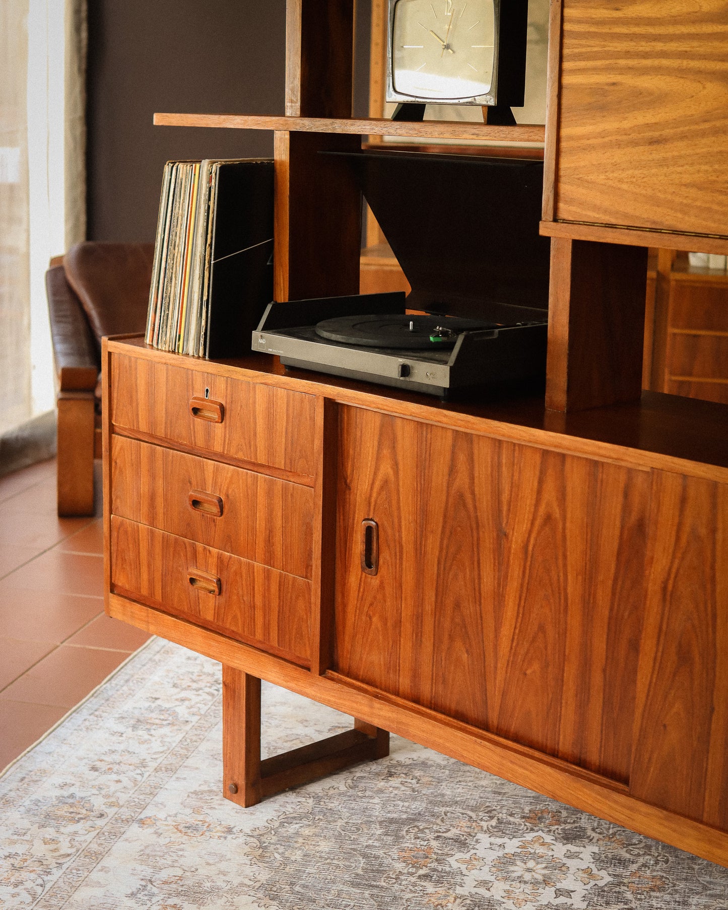 Mid-Century Kiaat Shelf Unit/Room Divider