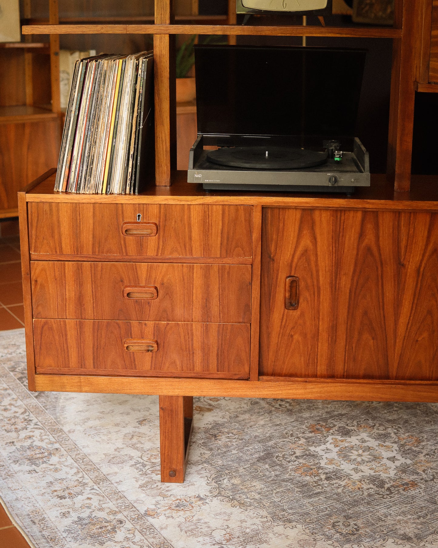 Mid-Century Kiaat Shelf Unit/Room Divider