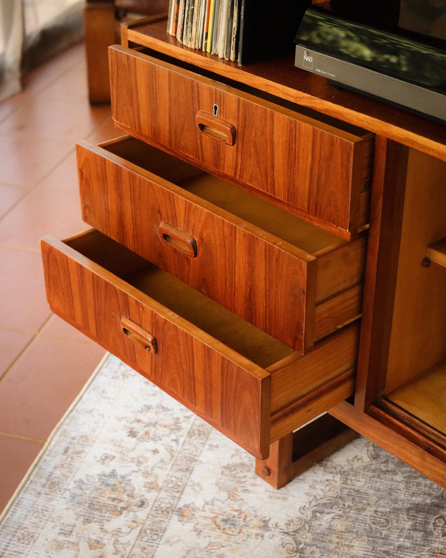 Mid-Century Kiaat Shelf Unit/Room Divider