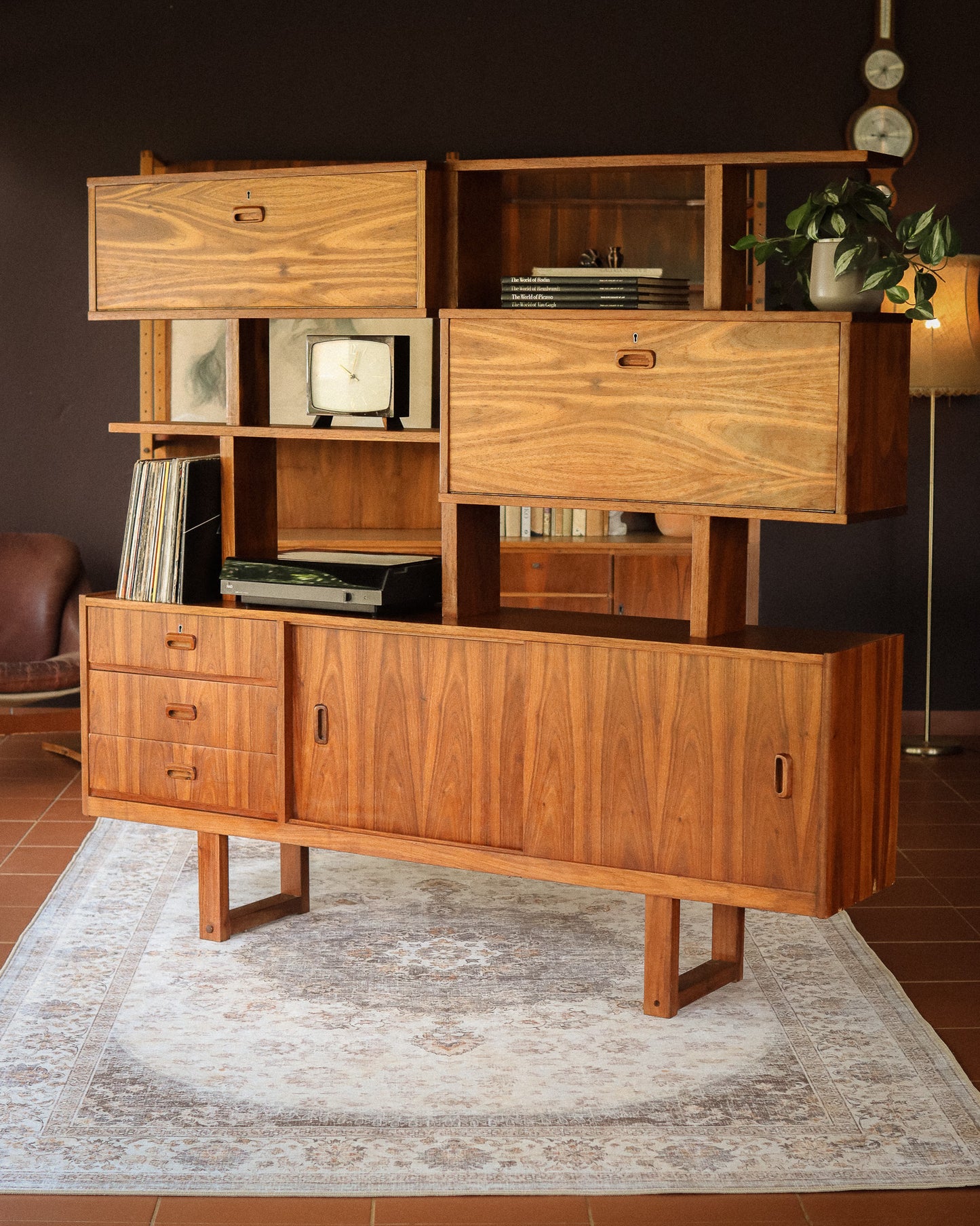 Mid-Century Kiaat Shelf Unit/Room Divider