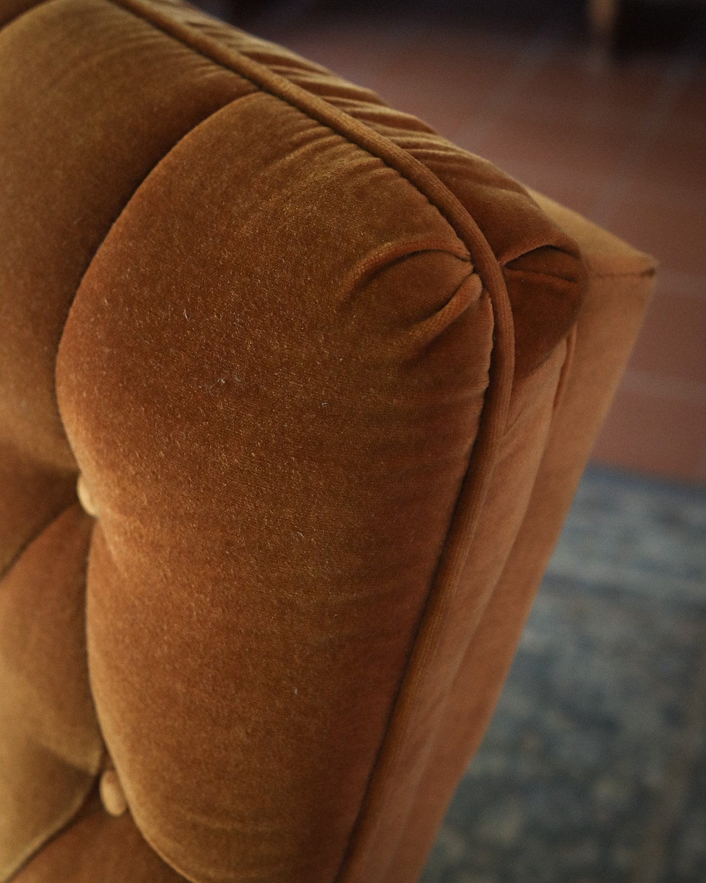 Retro Velvet Recliner