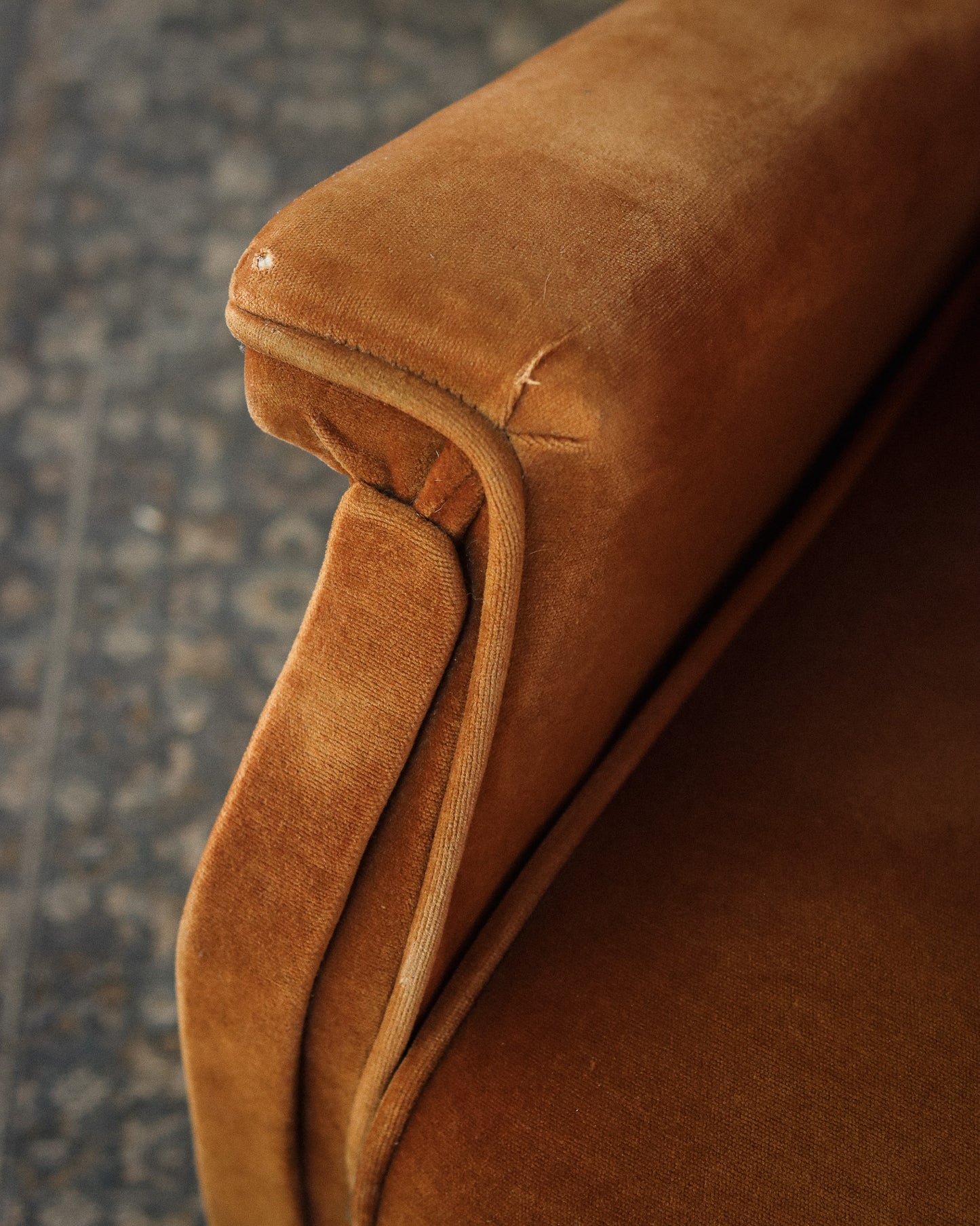 Retro Velvet Recliner