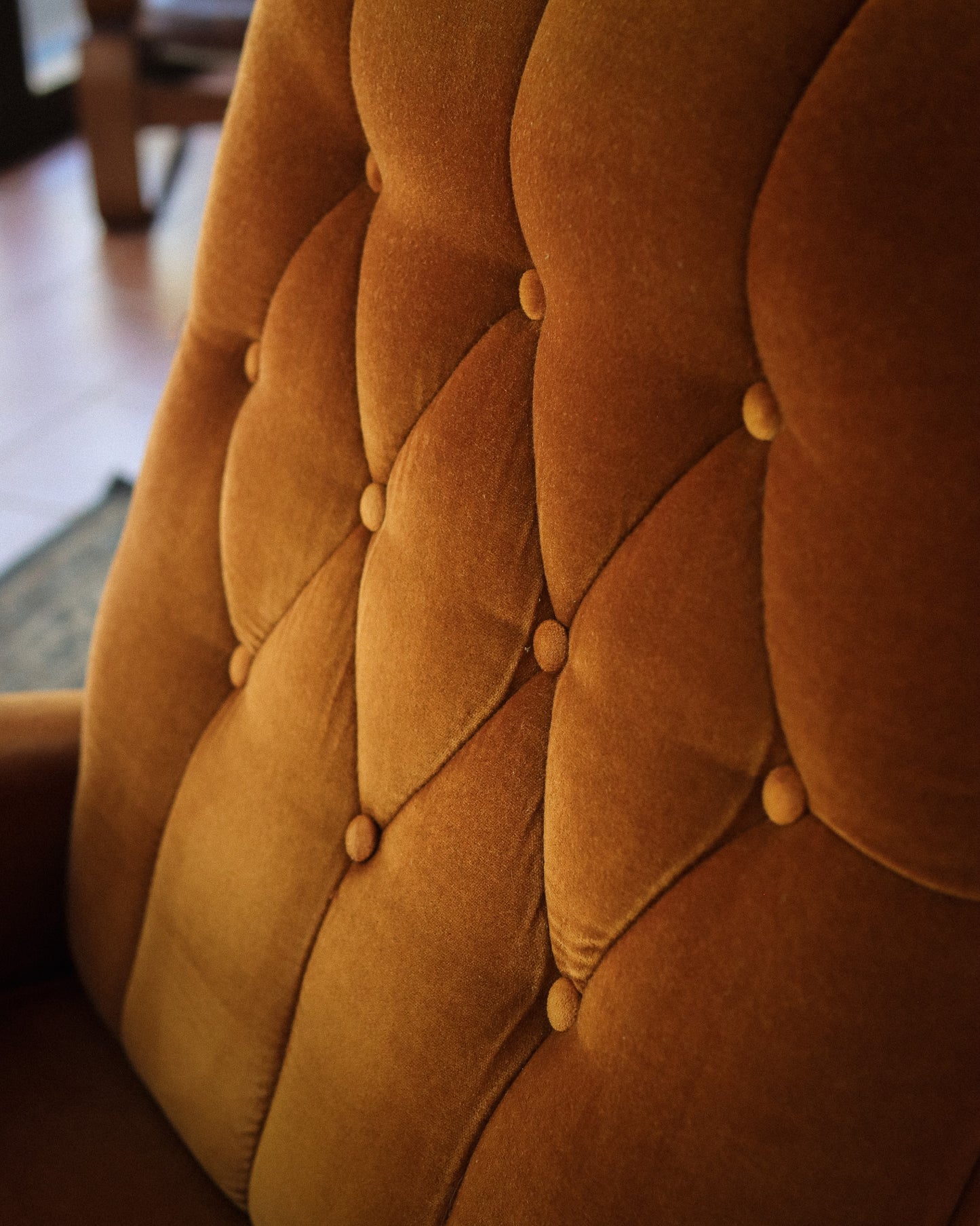 Retro Velvet Recliner