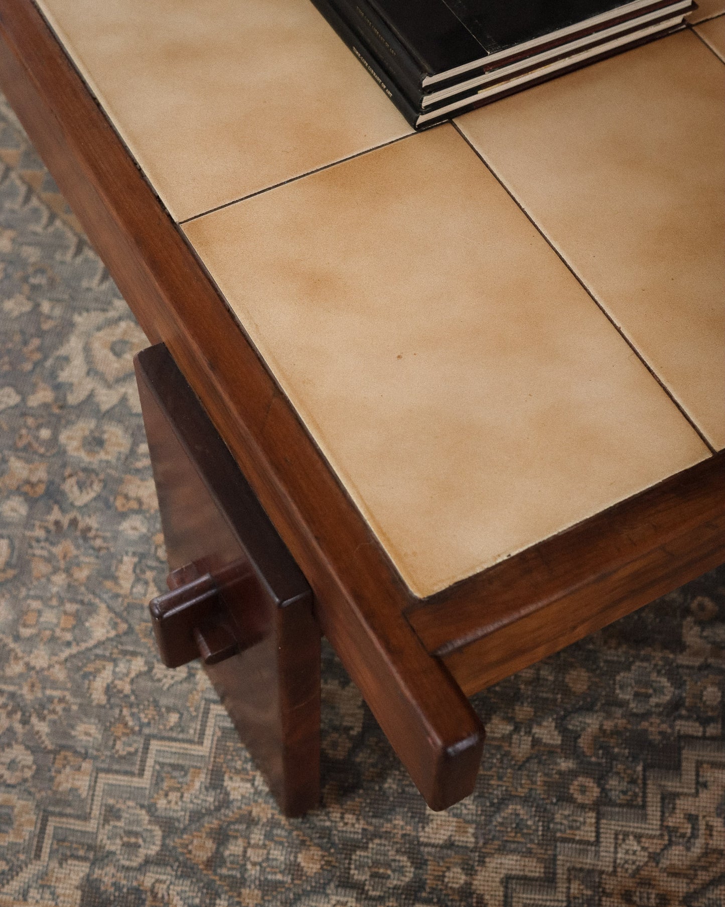 Large Retro Tile Top Coffee Table