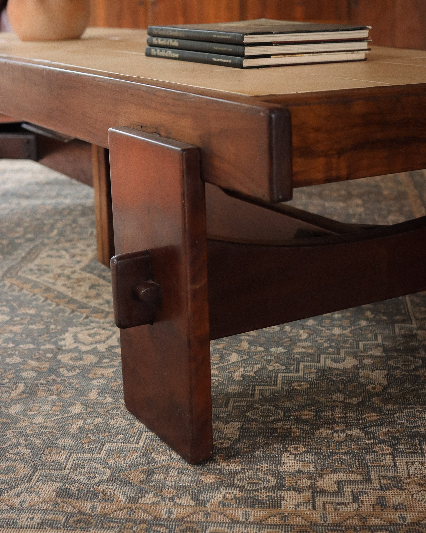 Large Retro Tile Top Coffee Table