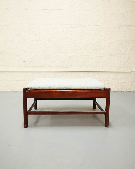 Vintage Rosewood Ottoman/Footstool