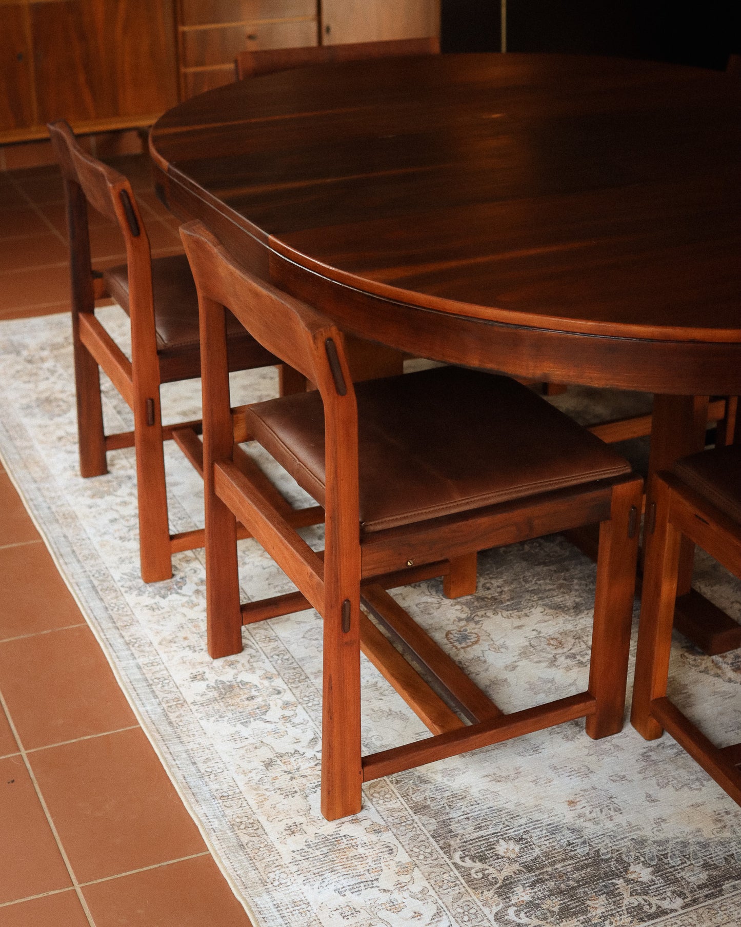 Set of 6 Leather Torrente Dining Chairs