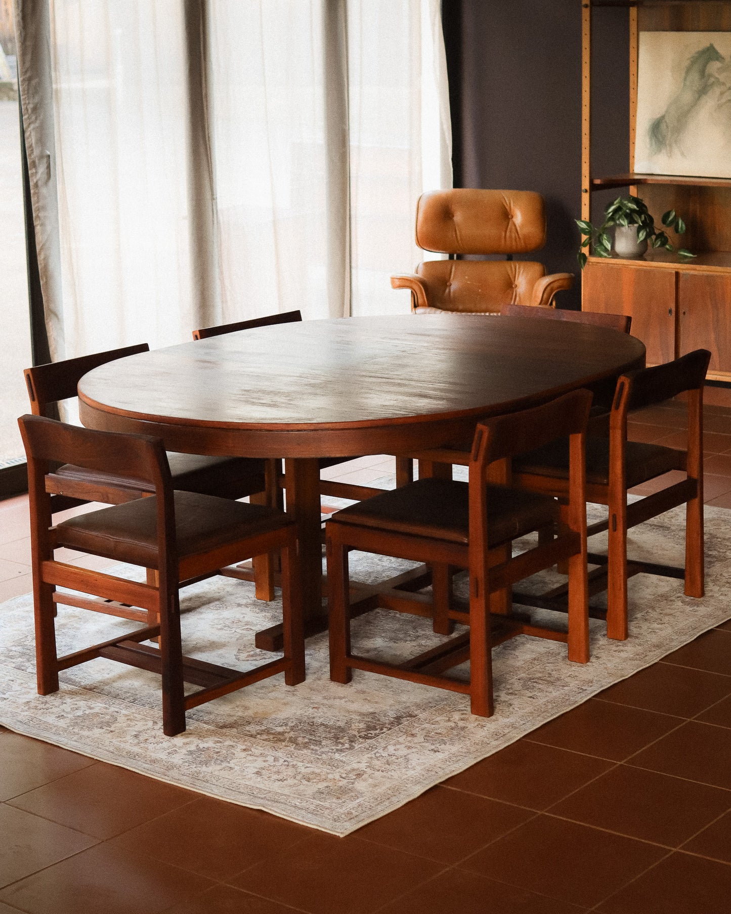 Set of 6 Leather Torrente Dining Chairs