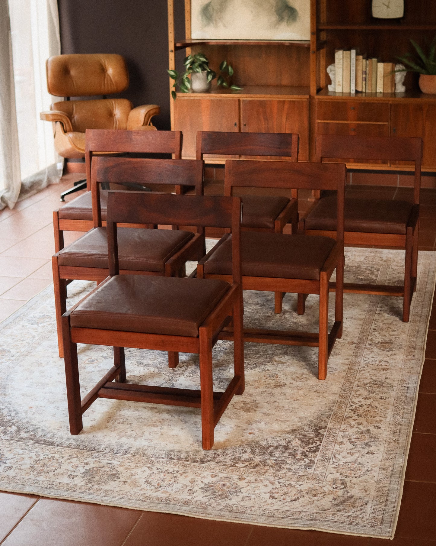 Set of 6 Leather Torrente Dining Chairs