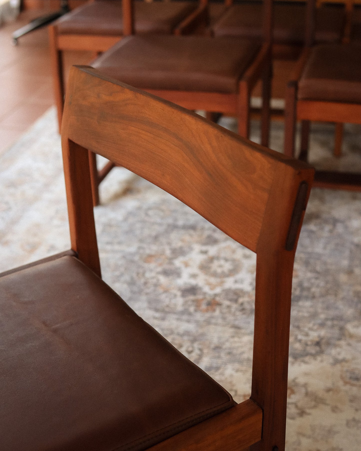Set of 6 Leather Torrente Dining Chairs