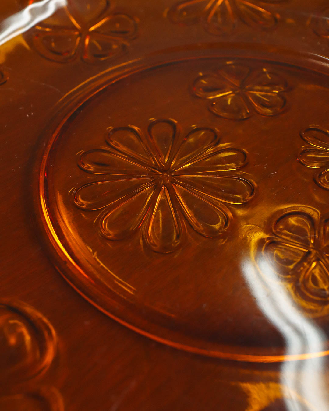 Vereco Daisy Amber Glass Tray