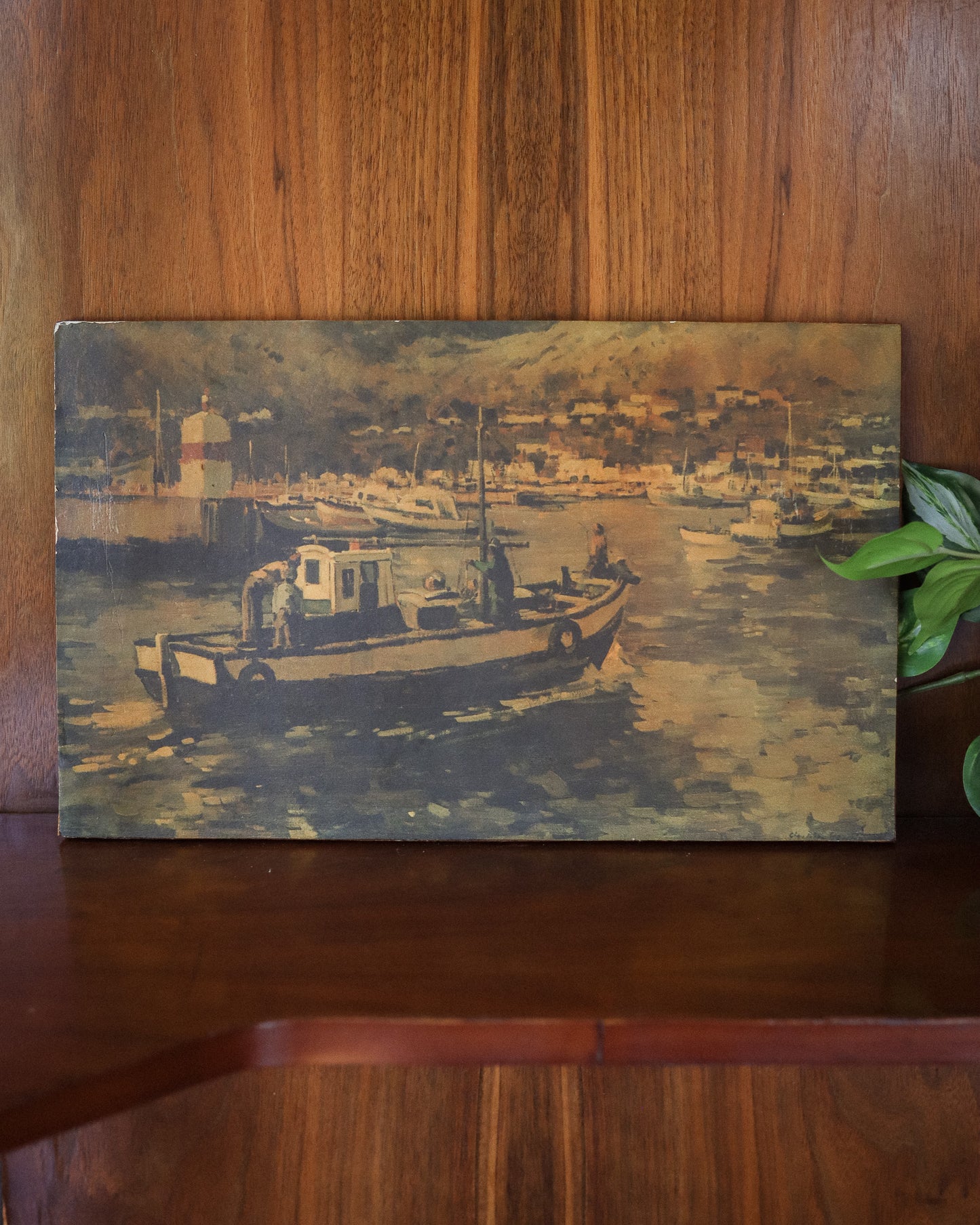 Vintage Harbour Scene Print