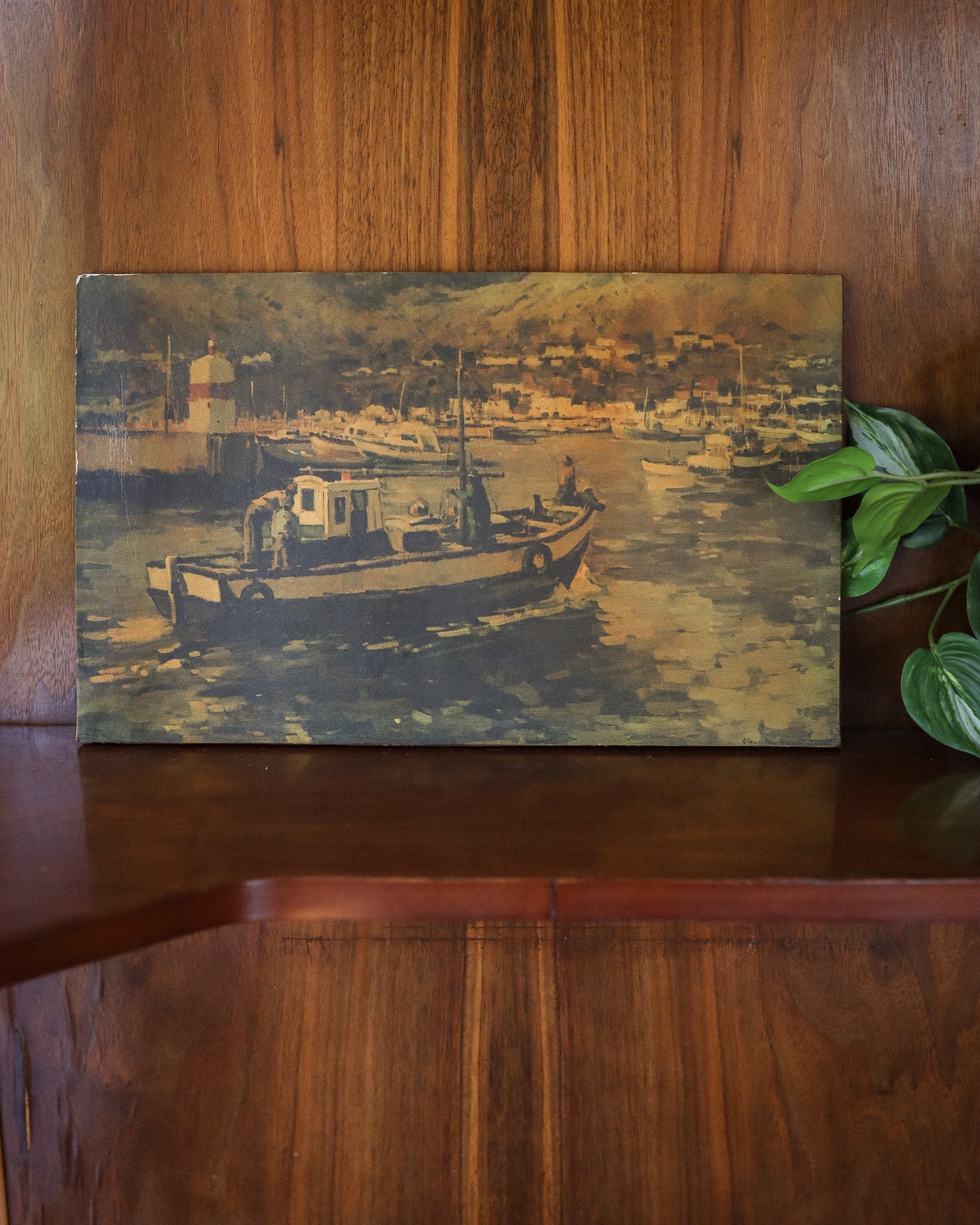 Vintage Harbour Scene Print