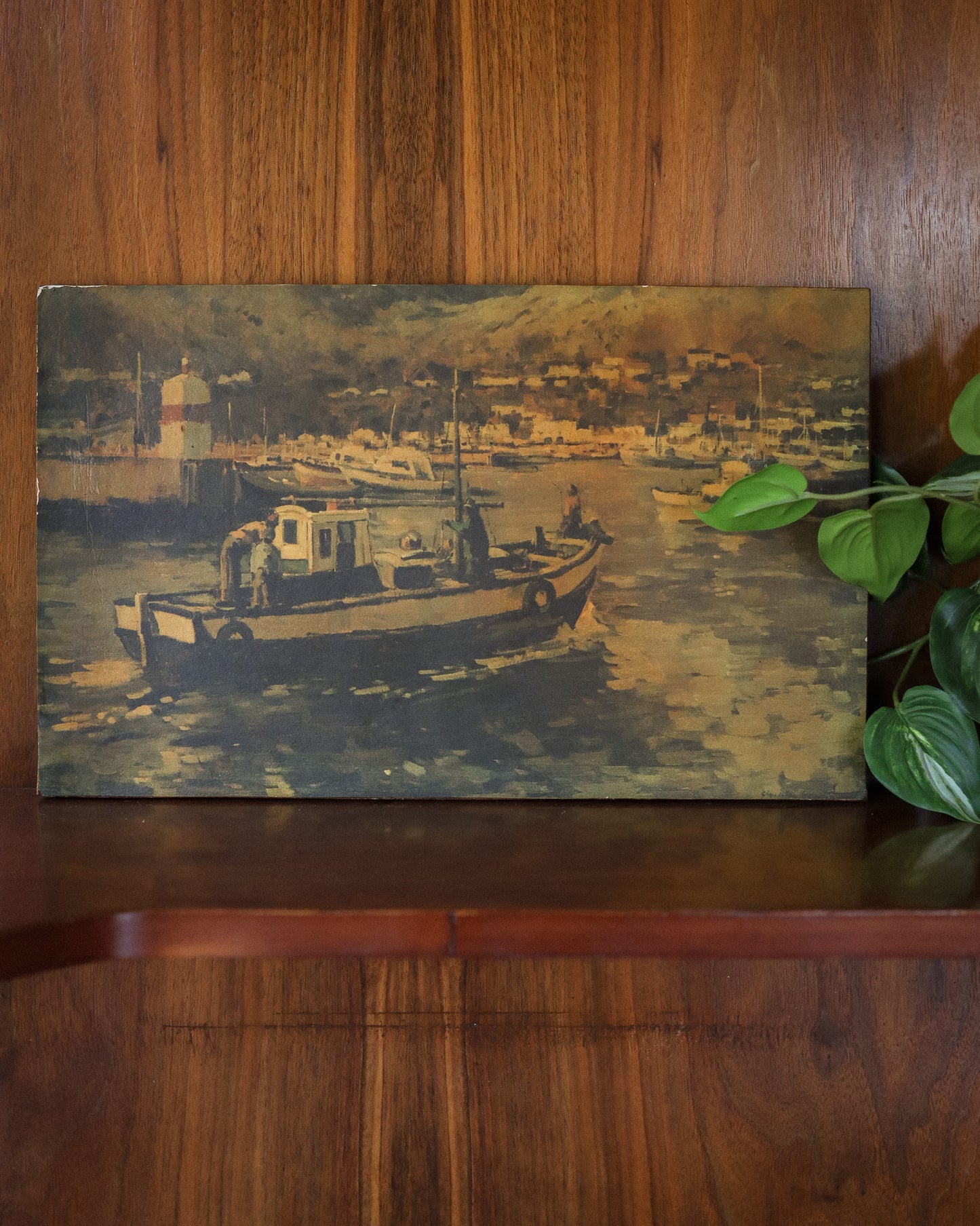 Vintage Harbour Scene Print