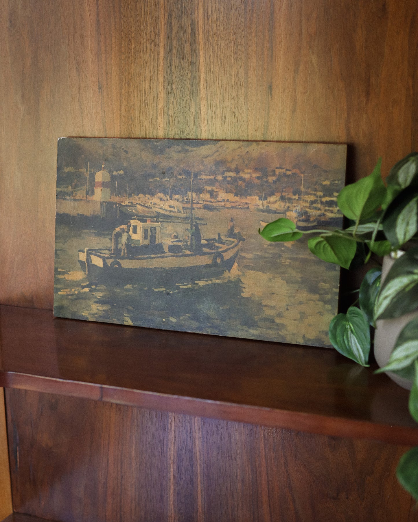 Vintage Harbour Scene Print