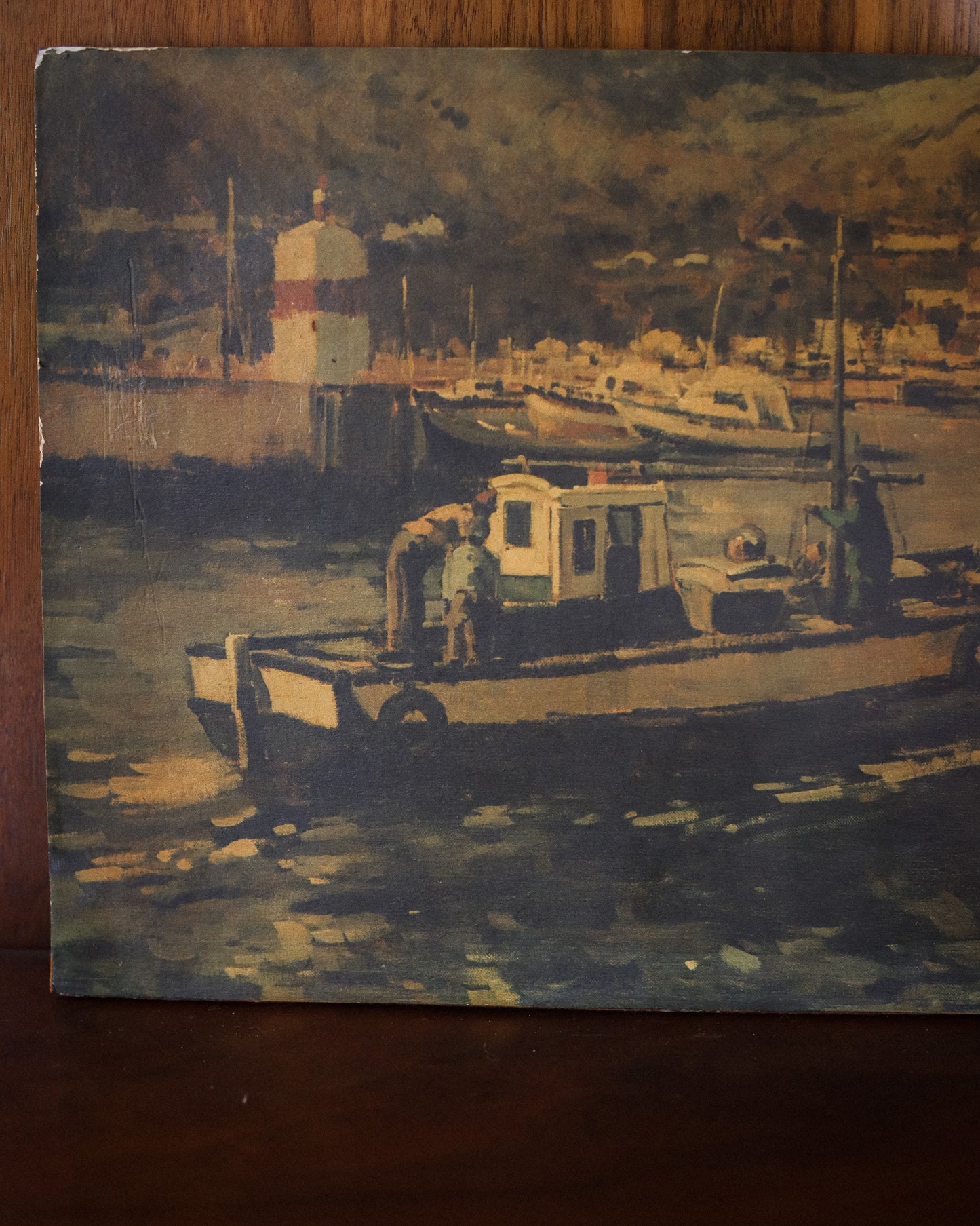 Vintage Harbour Scene Print