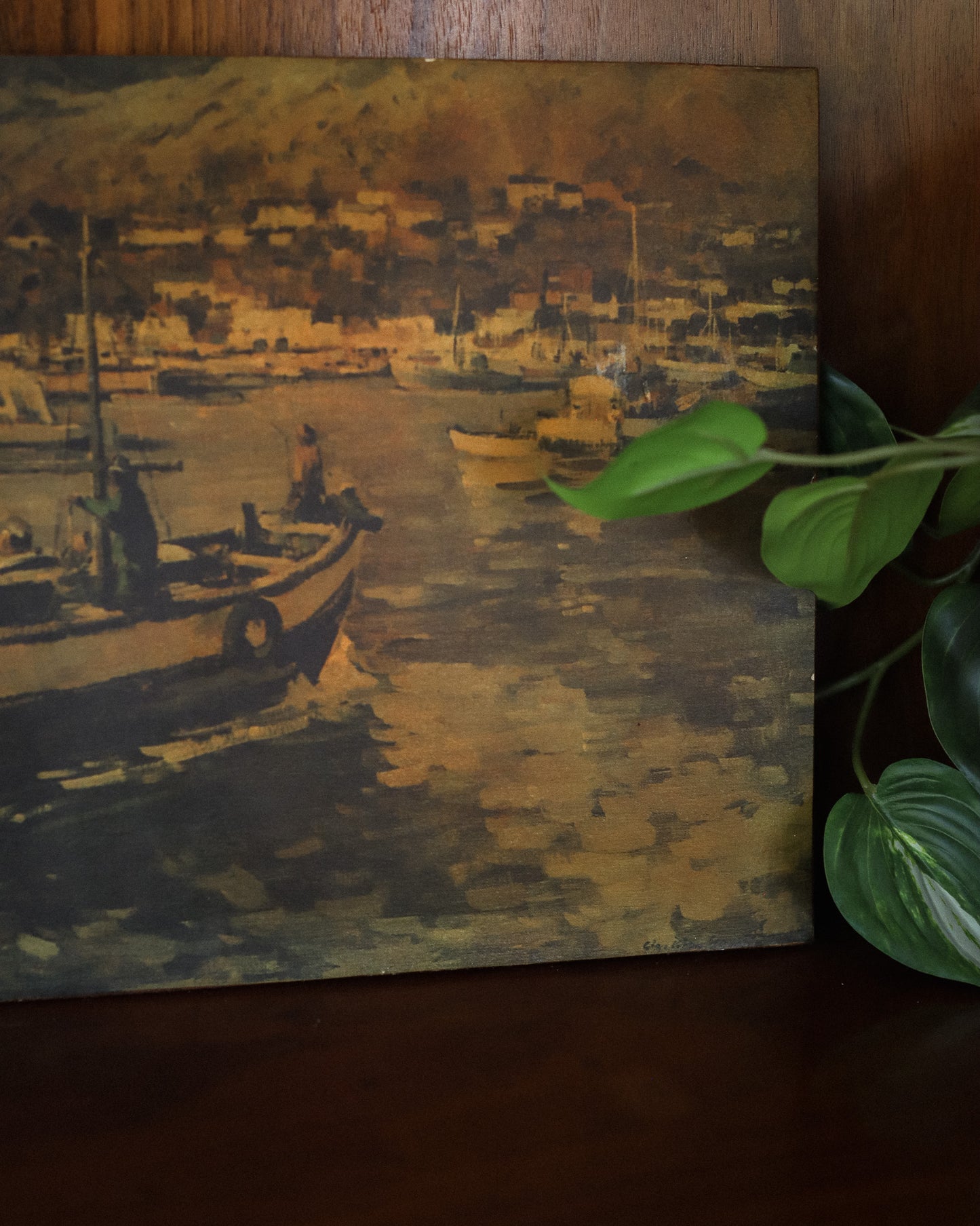 Vintage Harbour Scene Print
