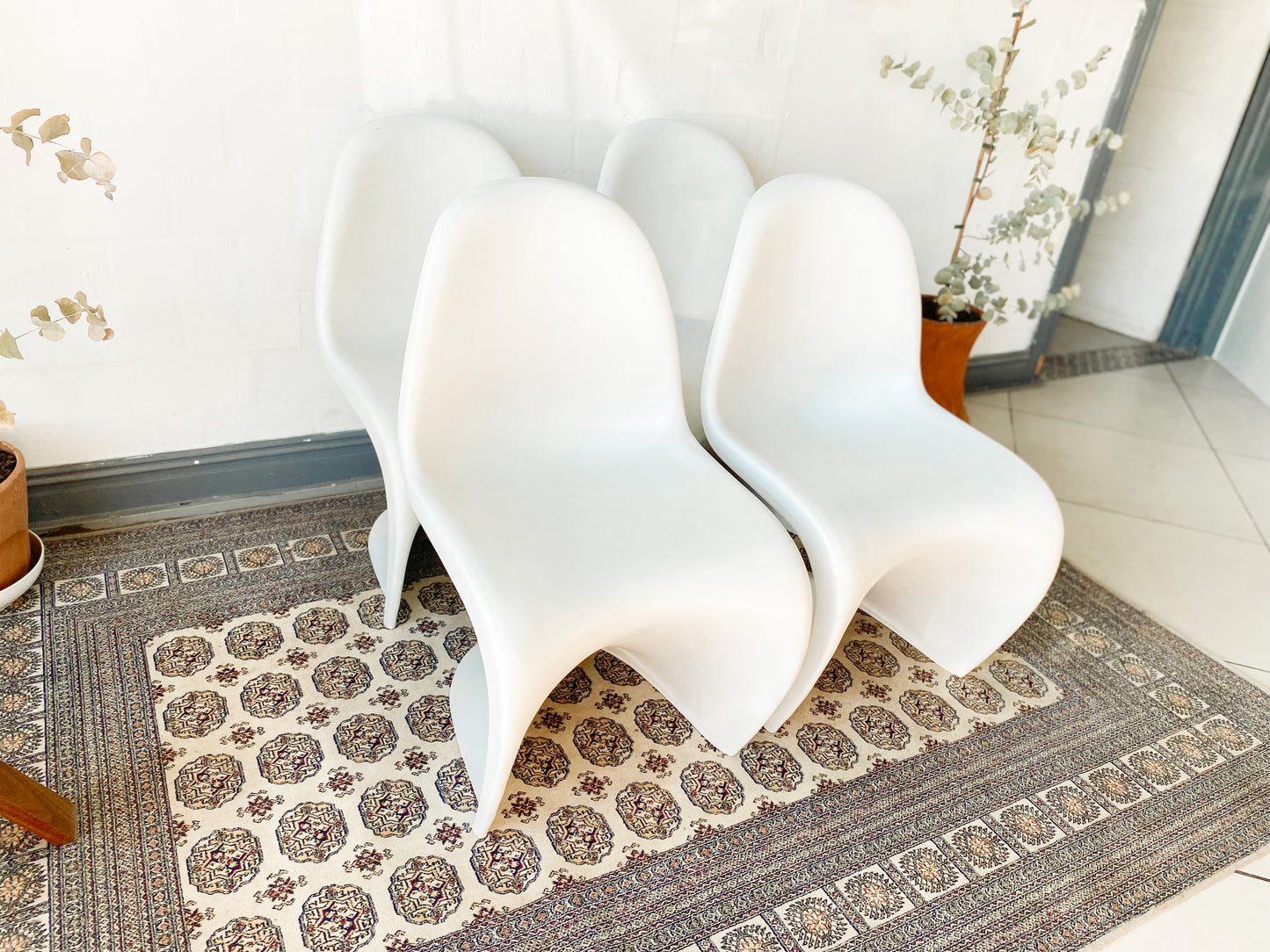 Set of 4 Verner Panton Styled Chairs