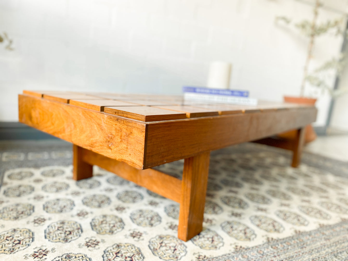 Cubist wooden coffee table