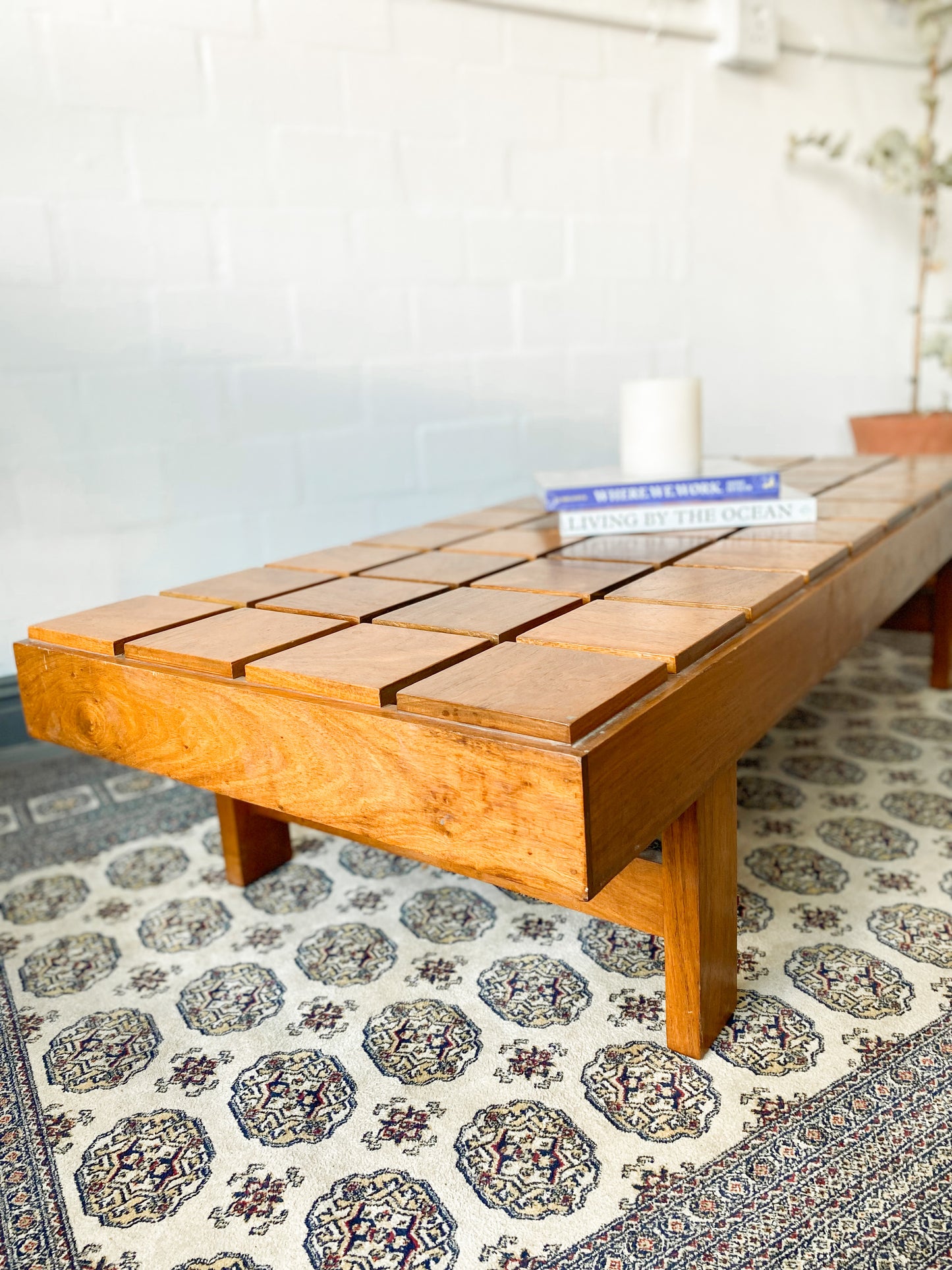 Cubist wooden coffee table