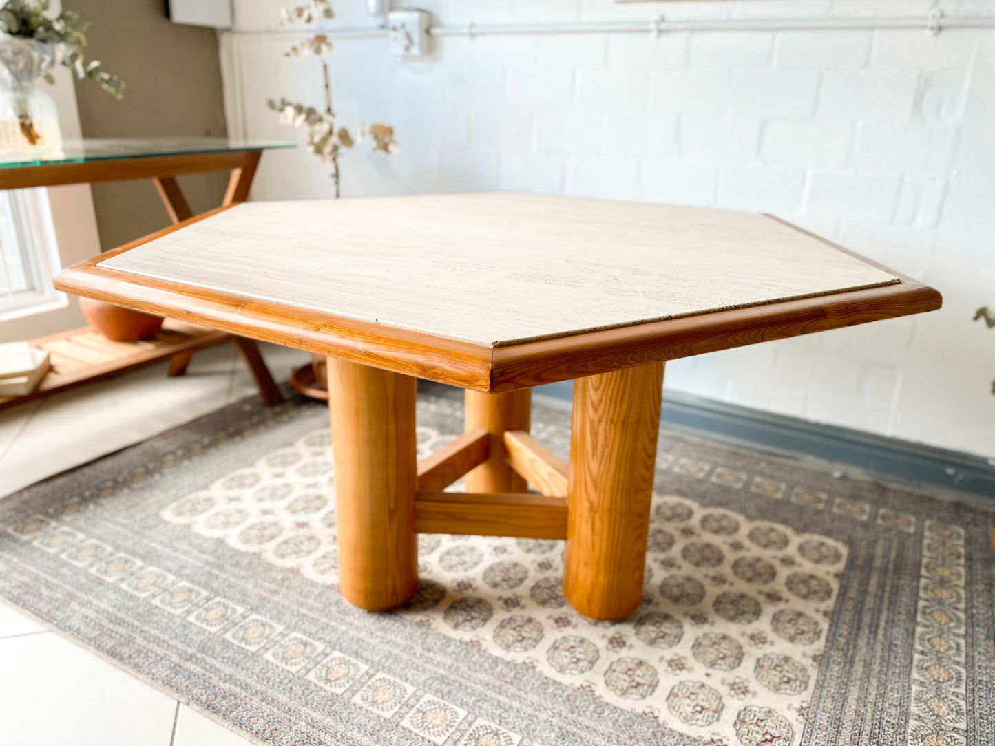 Travertine Dining Table